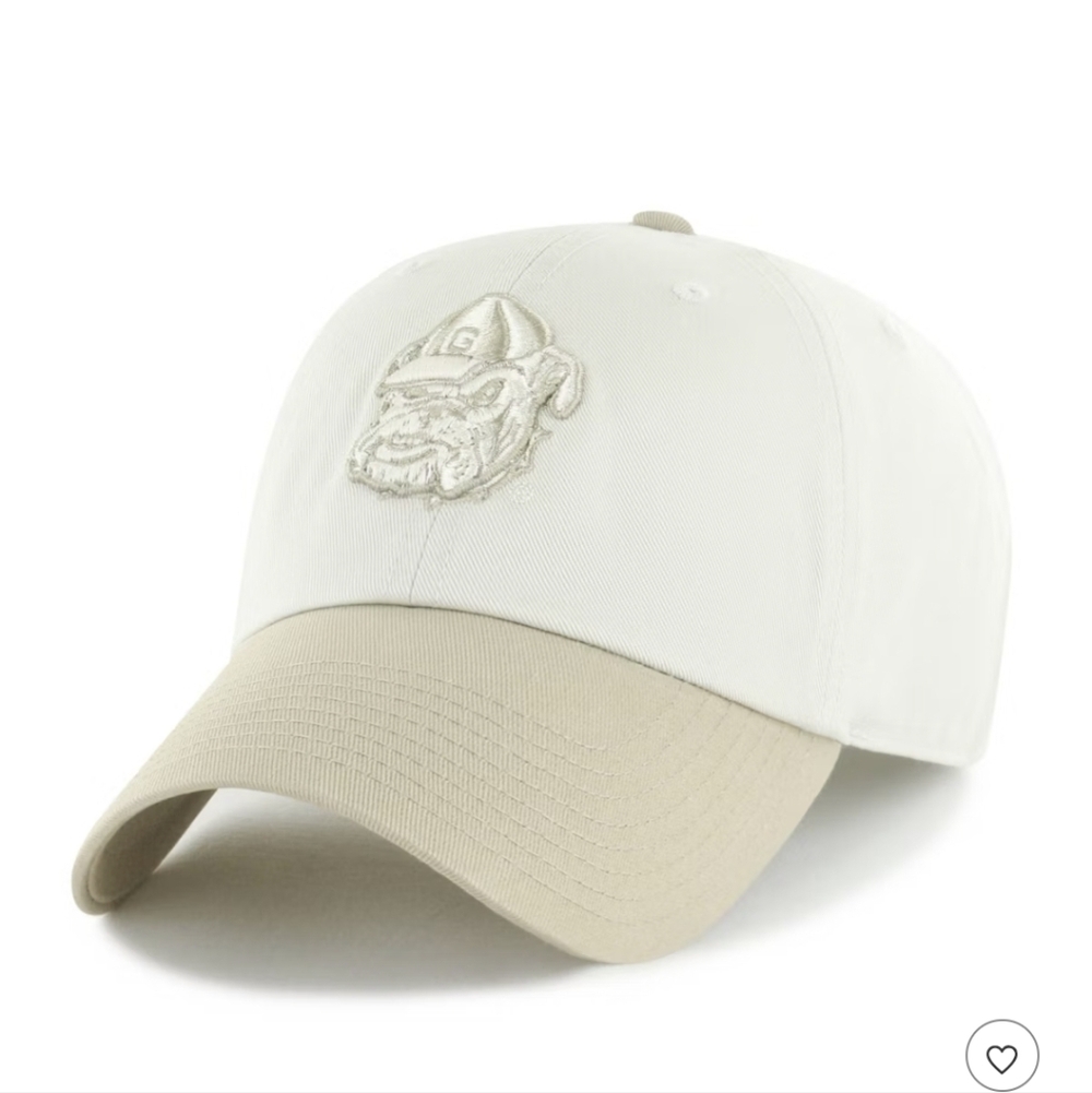 NCAA Georgia Bulldogs Two Tone Clean Up Hat O/S Beige/Ecru BNWT 5☆ RETIRED